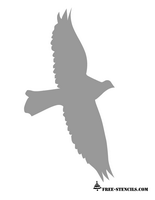 wall stencil of flying bird