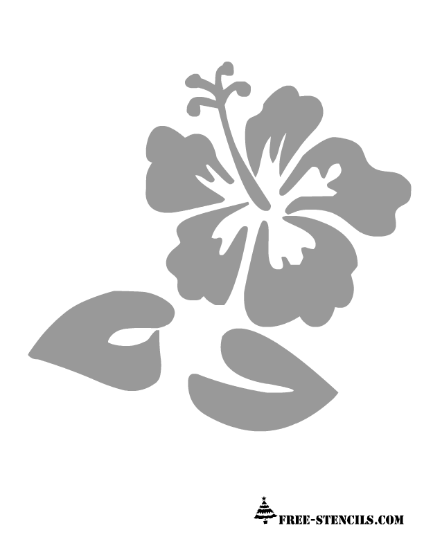 Free printable wall stencils of flowers from Free-stencils.com