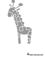 cute printable giraffe stencil
