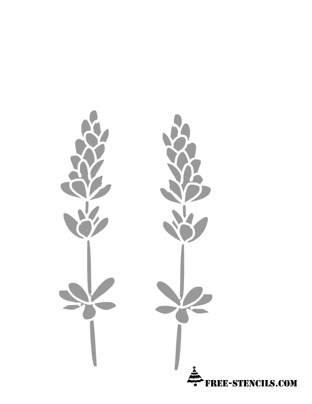 free-printable-lavender-flowers-stencil