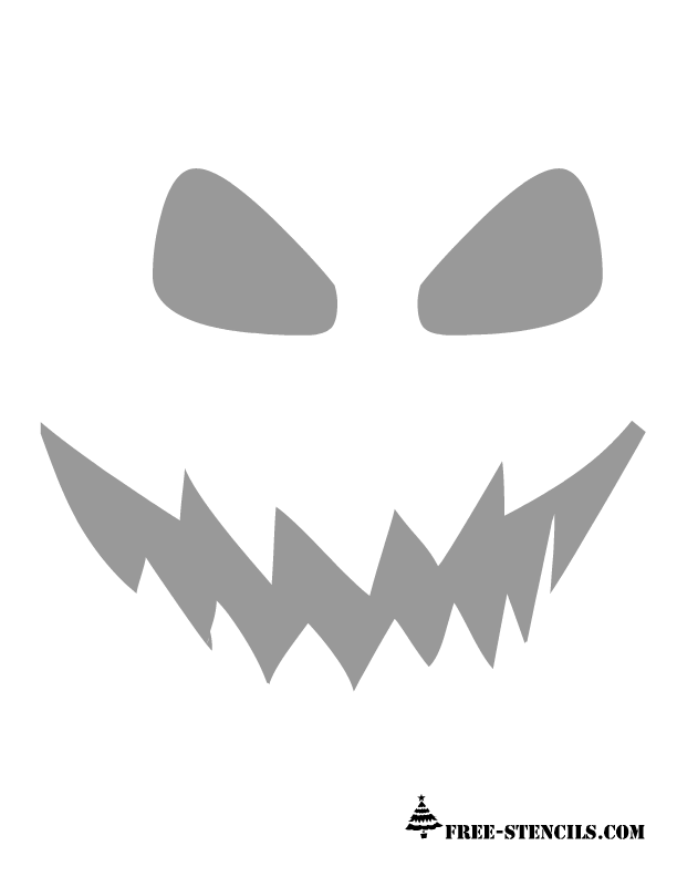 Classic Jack-o-lantern Pumpkin Carving Stencil