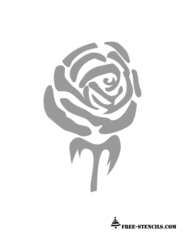 Free Printable Rose Stencils