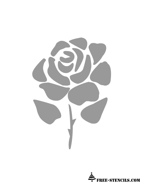 Free Printable Rose Stencils