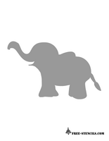 baby elephant stencil for baby nursery