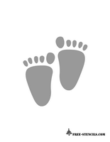 baby shower foot prints stencil
