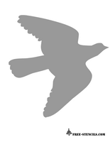 stencil of bird flying in air for wall