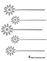 floral border pattern stencil