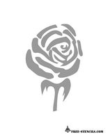 printable rose stencil for walls and fabric