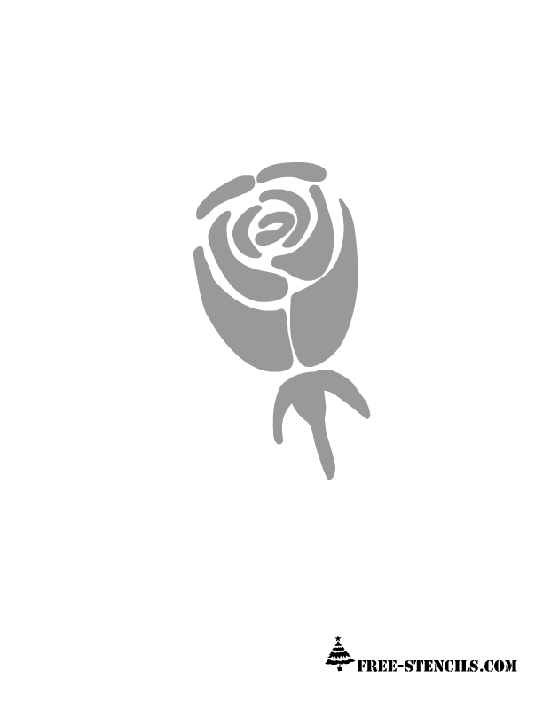 Free Printable Rose Stencils